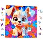 dog puzzle 150 elements, wooden puzzle, mruupruu puzzle, dog, colorful dog puzzle
